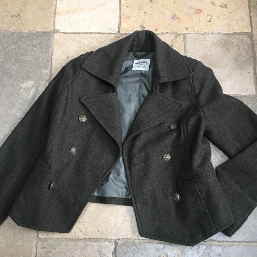 Olive Green Waist Length Coat
